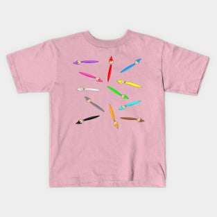 Rainbow Paintbrushes Kids T-Shirt